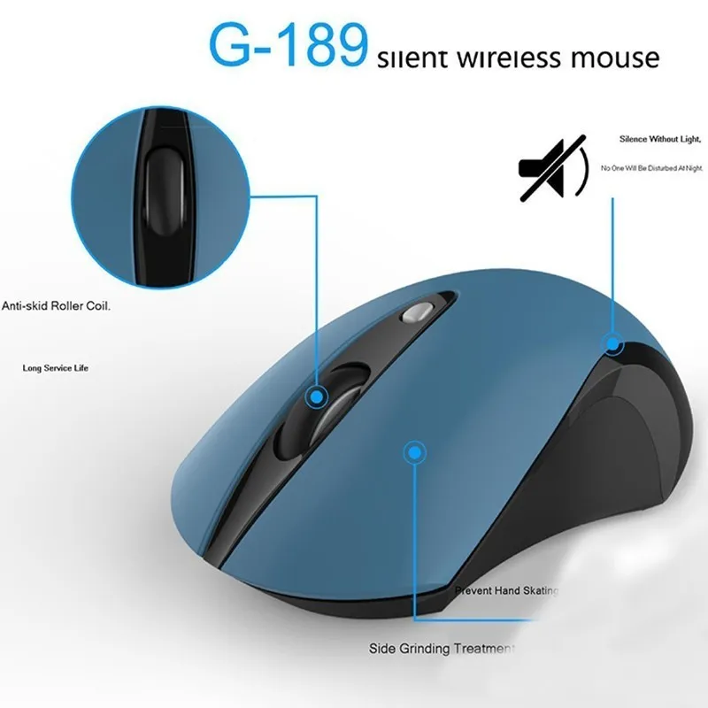 SeenDa 2.4G Wireless Mouse Slient Button Optical Mice for Laptop Noiseless Vertical Mouse for PC Computer