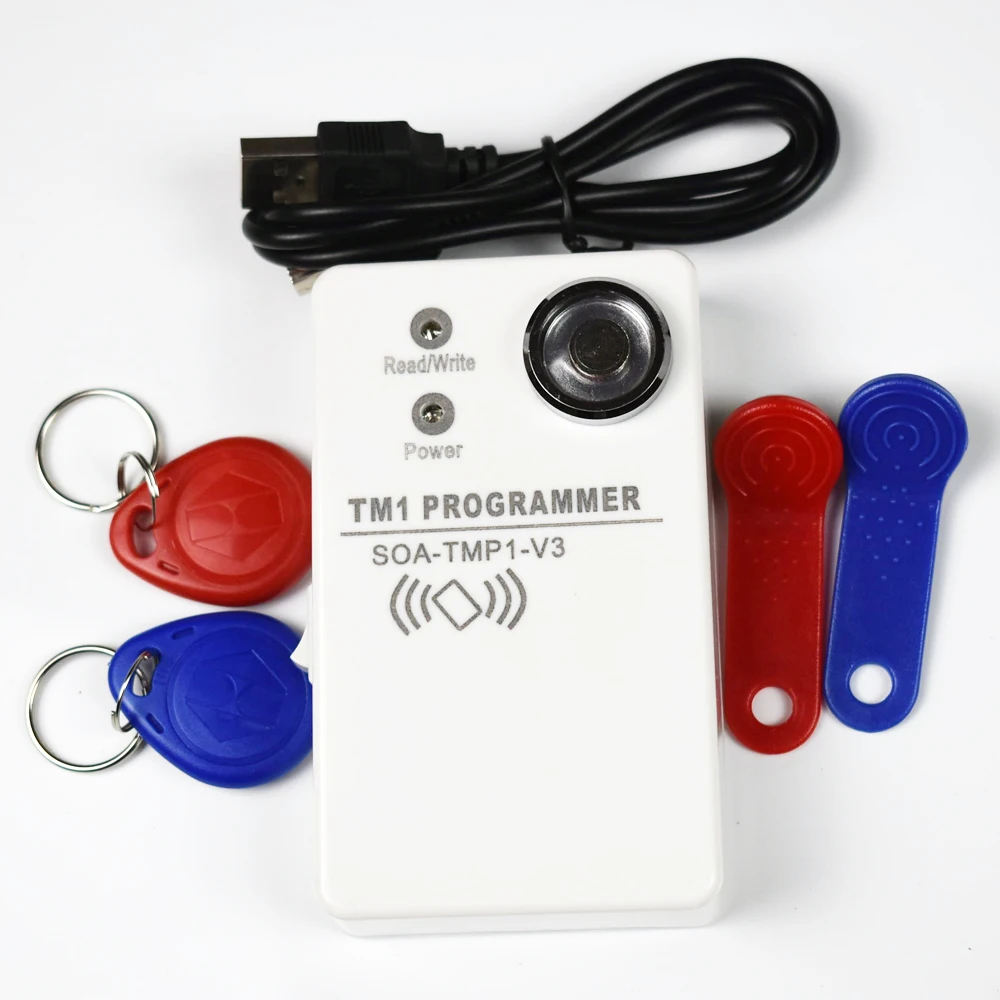 Стабильной и sensitiy читатель ТМ ручной Дубликатор RW1990 TM1990 TM1990B ibutton 125 кГц EM4305 T5577 EM4100 rfid Копир - изображение