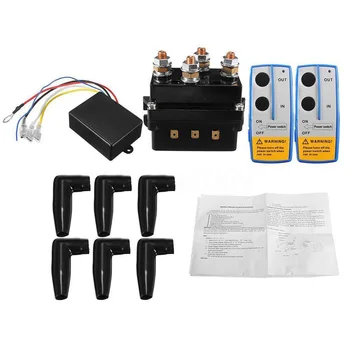 

12V 500A Winch Remote Kit Contactor Winch Control Solenoid Relay Twin Wireless Remote Recovery Car Motorcycle Accessories