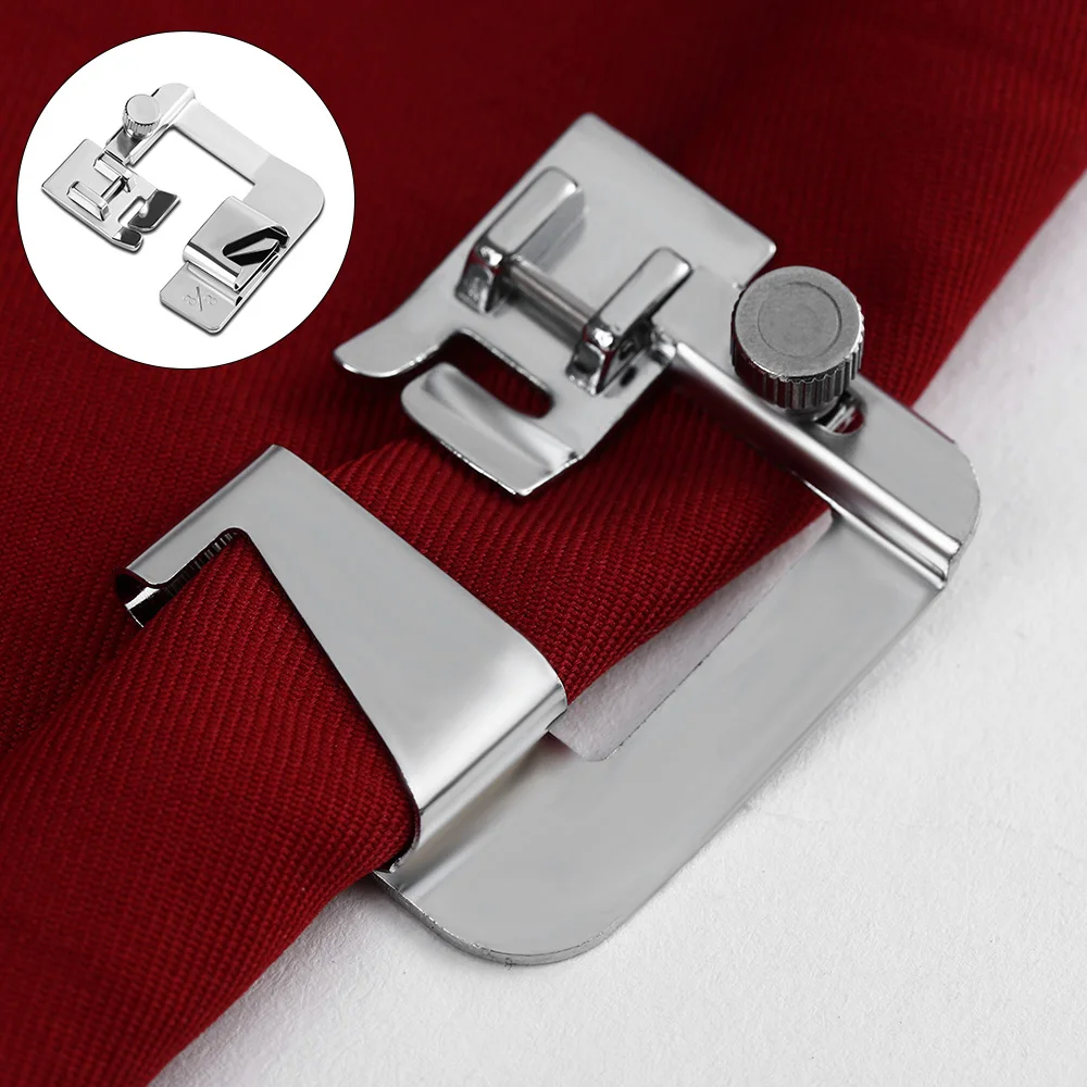 

1PC 13/19/25mm Sewing Machine Parts Hemmer Foot 4/8" Rolled Hem Foot Household Sew Crimping Accessories