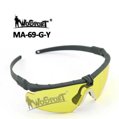 WoSporT Тактические Военные очки армейские очки для стрельбы поляризованные Баллистические Очки с шлемом для Wargame - Цвет: GY