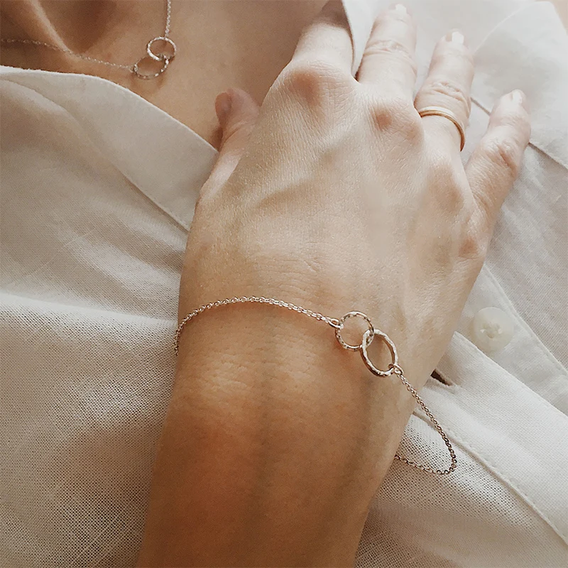 

E-Manco Round Chain Fashion Bracelet 925 Sterling Silver Bracelet Gold Bracelet Fine Gift