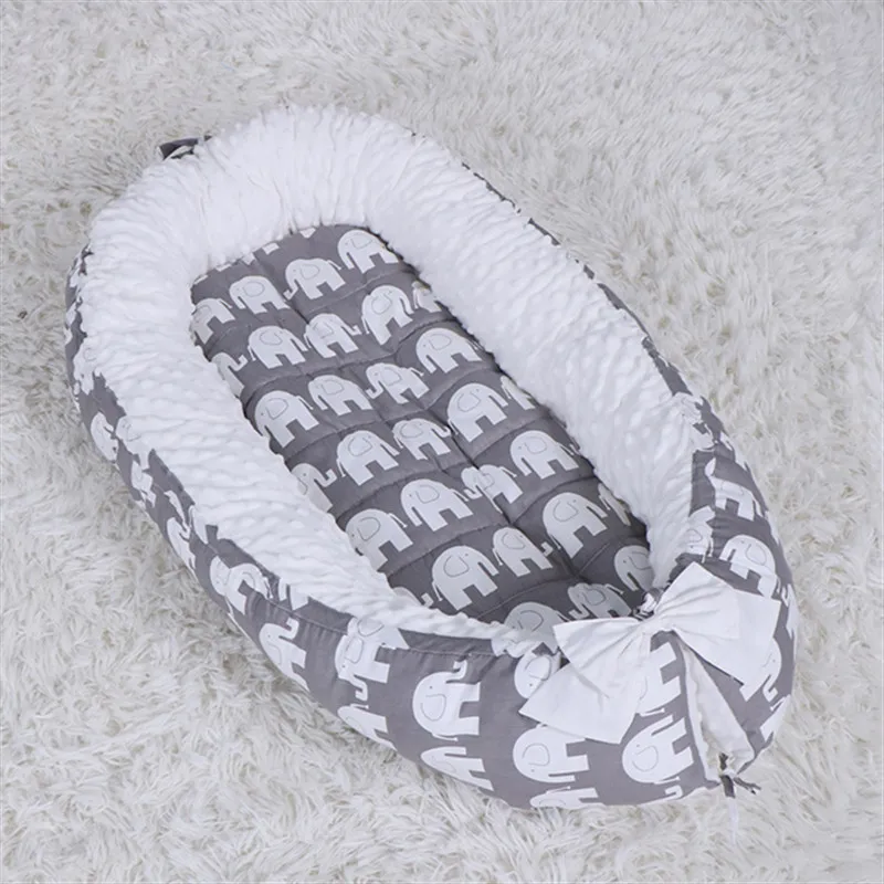 Washable Cotton Baby Nest Bed with Mattress Travel Crib For Newborns Portable Baby Crib Babynest