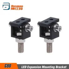BOSMAA 2 conjuntos G90 Buraco 8mm Motocicleta Universal LEVOU Farol Suporte De Montagem Suporte Da Lâmpada de Condução da Braçadeira do Suporte de Expansão