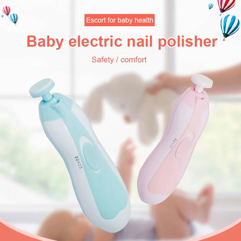 

Electric Baby Nail File Clippers with Light 6 Grinding Heads Nail Trimmer for Infant Toddler YJS Dropship