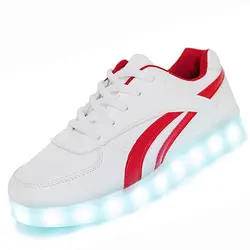 Size35-42/красовки Светящиеся USB подсветкой детская обувь детей с подсветкой кроссовки для девочек и мальчиков светящиеся Спортивная обувь ys1