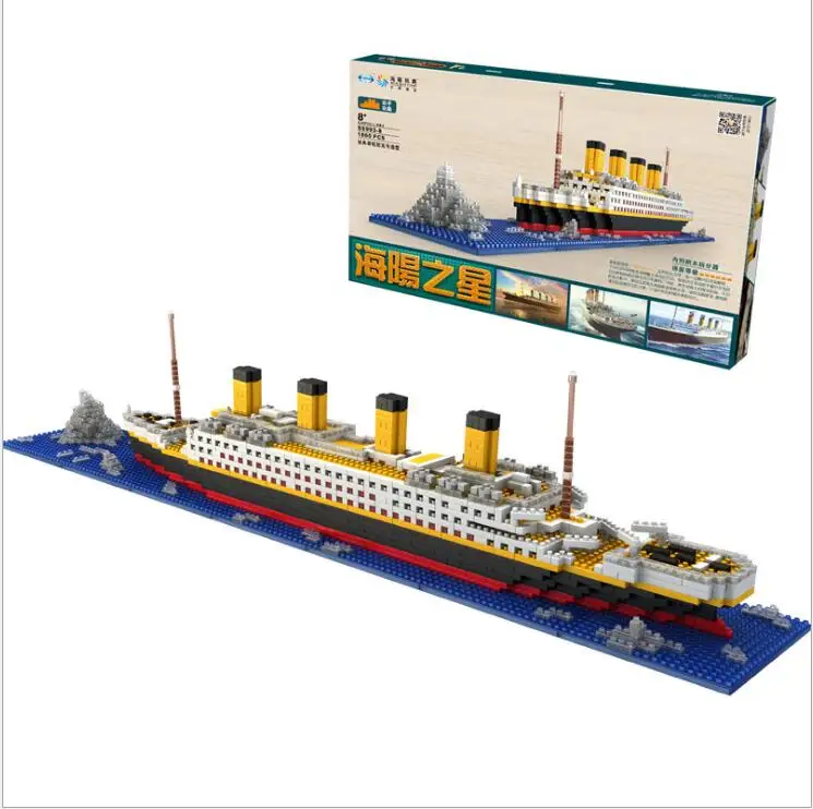 

Creative Building Blocks Titanic Ship 3D Model Building Blocks Bricks Boy for Girl Educational Toy for Children