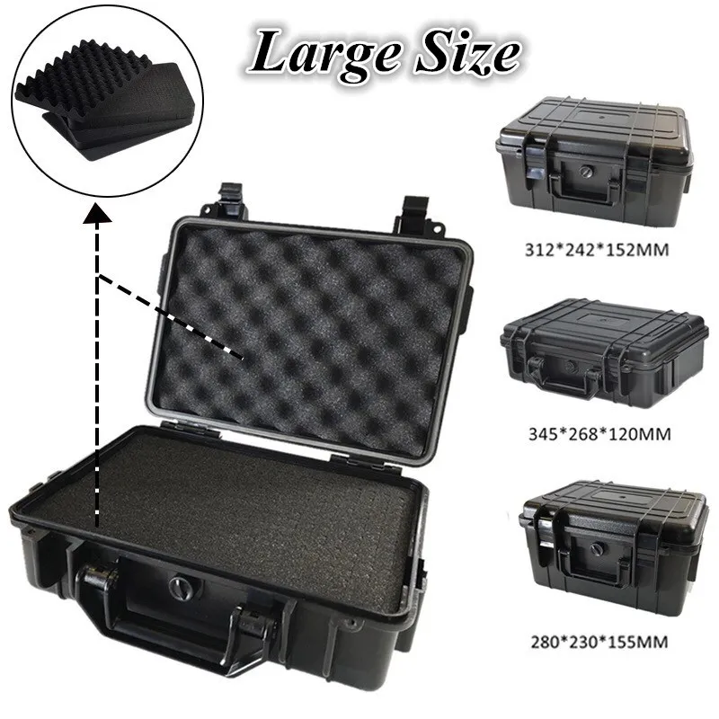 2 Pcs Small Waterproof Case With Foam – Small Dry Box Waterproof, Shockproof Drybox 4.92x2.95x1.53", Compact & Easy To Carry Camping Survival Kit