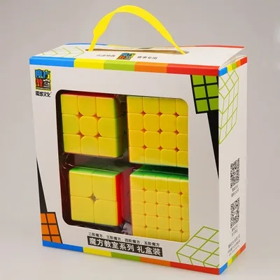

MoYu MOFANG JIAOSHI 4in1 Cube Gift Box 2x2 3x3 4x4 5x5 for Kids Gift