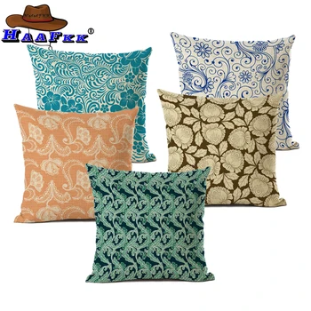 

National style Textile Cushion Cover Mexican Design Linen Home Sofa Bed Bling room Decorating Pillow Cover 45x45cm Pillow case