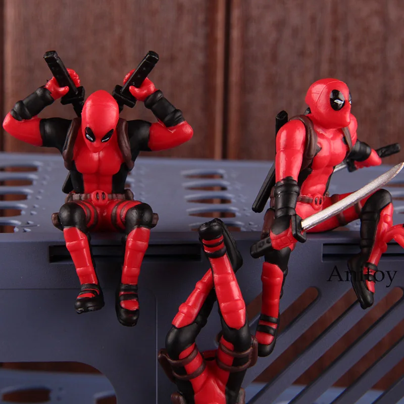 Marvel Legends X-men Deadpool мини-ПВХ фигура горячие игрушки фигурка дедпула автомобиль домашний украшение-кукла с магнитом 4 шт./компл. 8,5 см