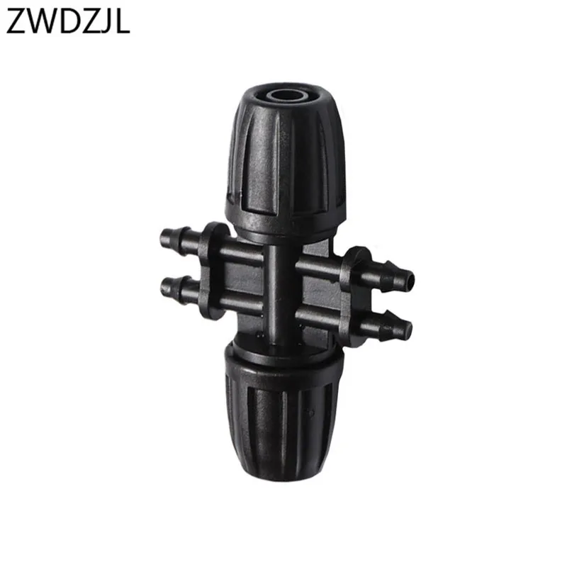 

Garden irrigation 8/11 to the 4/7 hose connector 6 way double way irrigation connector 3/8 to 1/4"garden hose splitte 2pcs