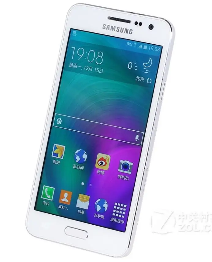 Четырехъядерный процессор samsung Galaxy A3 A3000, 4,5 дюймов, 1 ГБ ОЗУ, 8 Гб ПЗУ, две sim-карты, ОС Android 4,4, 4G, МП, камера, разблокированный мобильный телефон - Цвет: Белый