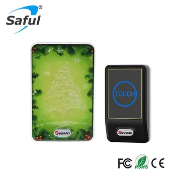 

Saful Waterproof Wireless DoorBell Home Gate Security Hot sale1 Outdoor Transmitter+1 Indoor Wireless Doorbell Receiver
