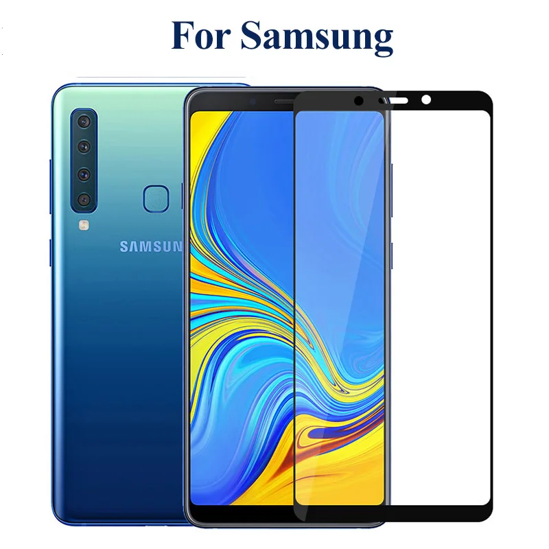 

Screen Protector for Samsung Galaxy A9 A7 2018 A6 A8 Plus 2018 A5 2017 J6 Plus 2018 Tempered Glass Full Cover Protective Glass