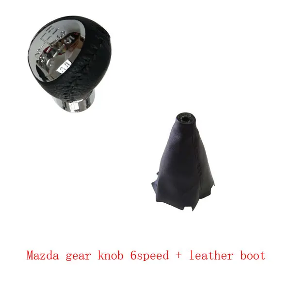 5 speed/6 Gear Car Shift Gear Knob PU Leather Boot Gaitor For MAZDA 3 2003 2004 2005 2006 2007 2008 2009 Accessories