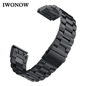 

Quick Easy Fit Stainless Steel Watchband 20/22/26mm for Garmin Fenix 3/3HR/5/5S/5S Plus/5X/5X Plus Watchband Strap Link Bracelet