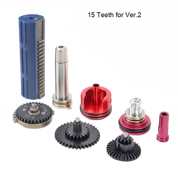 

SHS 14/15 Teeth Piston Spring Guide Cylinder Piston Head Nozzle MA16:1 High Speed Gear Tune-Up Set For M4/AK series Airsoft