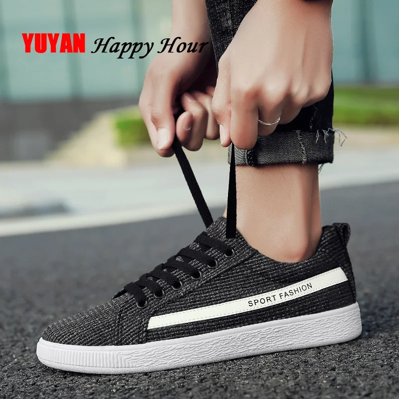 

Spring Summer Canvas Shoes Men Casual Shoes Flat Breathable Cloth Male Shoes Black White Green A627