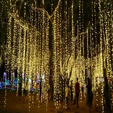 4 шт. 50 м 550 светодиодный 100 м 1050 светодиодный Светодиодный светильник длинный светильник для свадебной вечеринки Рождественская елка для сада наружное украшение AC 220 В штепсельная вилка европейского стандарта 4 шт