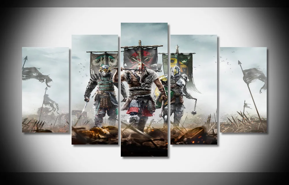 

7389 For Honor 2016 Game Poster Poster Framed Gallery wrap art print home wall decor Gift wall picture Already to hang digital