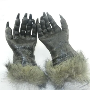 

1Pairs Halloween Horror Devil Masks Party Full Head Mask Halloween Gloves Wolf Mask Wolf Gloves