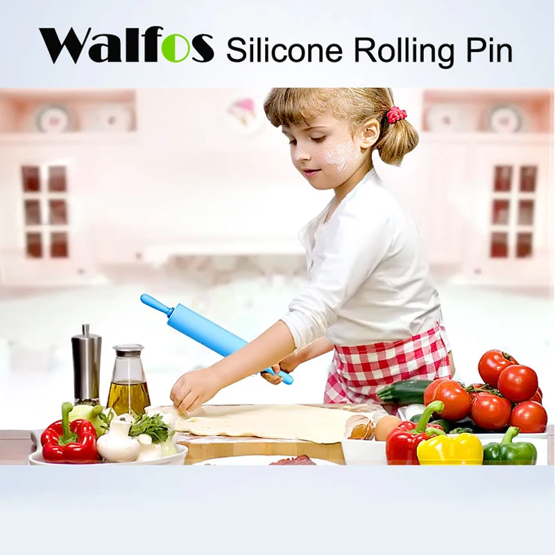 Walfos 30 см с антипригарным покрытием помадковая роликовая скалка для детей Fondant