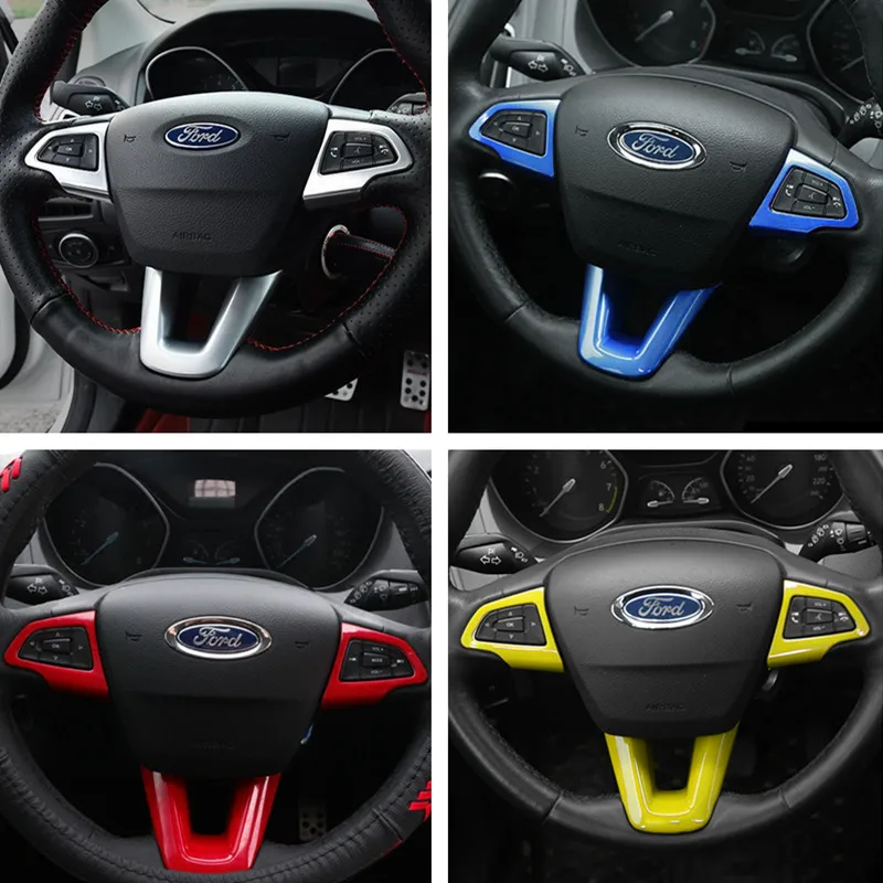 

New Matt Chrome Steering Wheel Trim For Ford Focus 2015 2016 2017