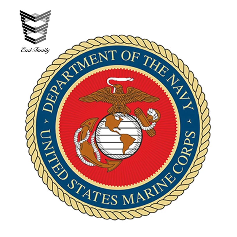 EARLFAMILY 13 см x автомобильный Стайлинг морской пехоты Уплотнение Логотип USMC