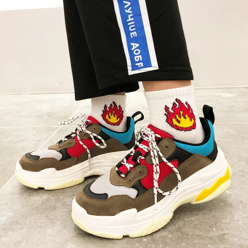 

Spring Fashion Joker Casual Shoes Suede Leather Platform Sport Man Women Sneakers Ladies White Trainers Basketball Shoes