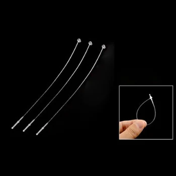 

5PACK 500 Pieces White Snap Lock Pins Loop Price Tag Fastener 5" 130mm