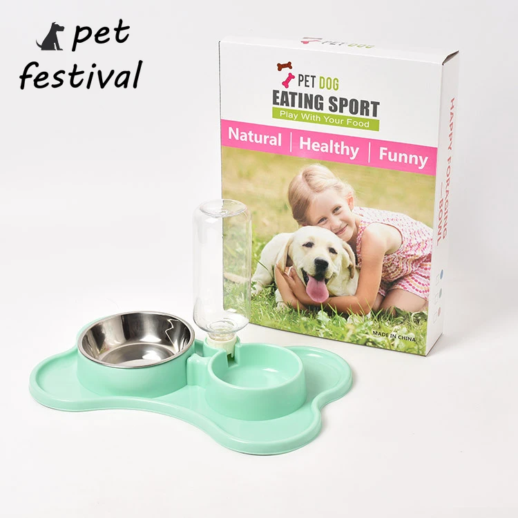 

Pet Festival Automatic Drinking Water Feeder Bowl for Dogs Teddy Double Bowl Pet Food Bowl for Dog Cats