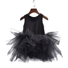 Платье для девочек; Новинка года; милое детское кружевное балетное платье для маленьких девочек; детское фатиновое платье-пачка без рукавов; платье-майка