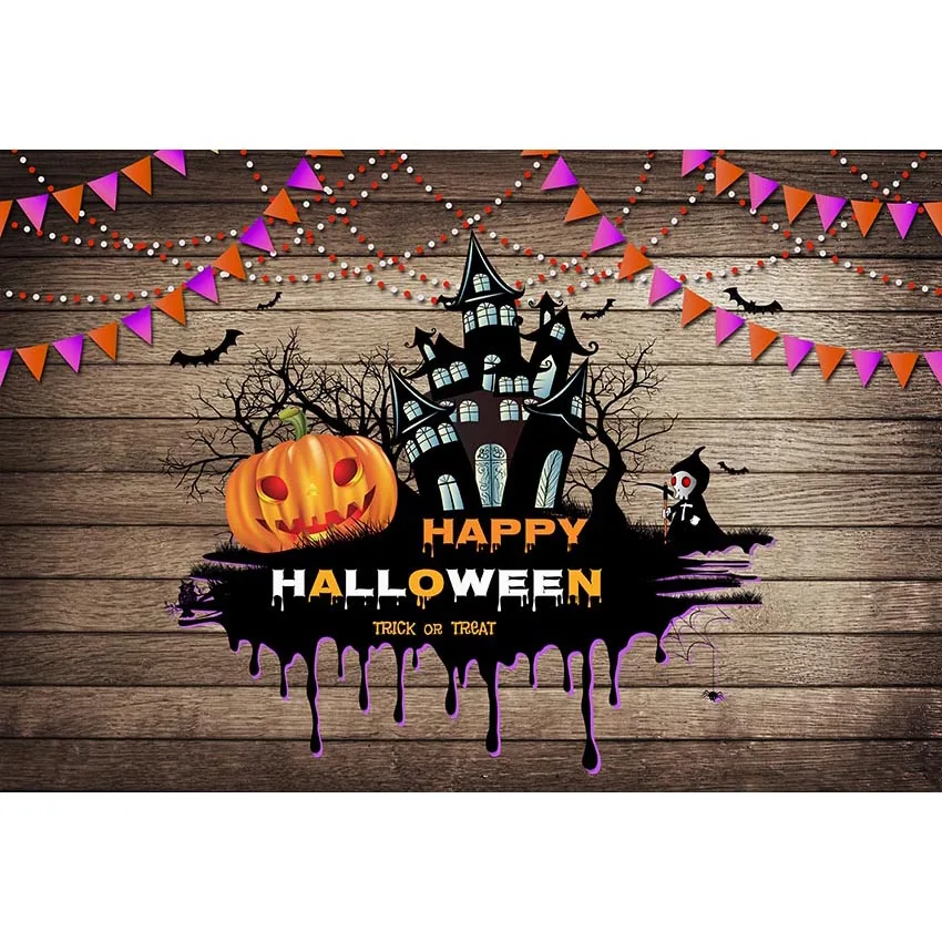 Милый Хэллоуин фон Дети 7x5ft виниловый фото-фон баннер Хэллоуина с привидениями домашние фоны для Punpkin фоны