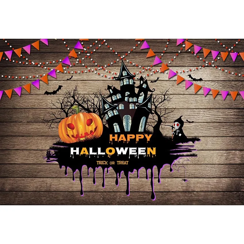 Cute Halloween Backdrop Kids 7x5ft Photo Background Vinyl Halloween
