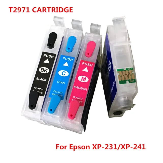 For Epson T2971 Refillable Ink Cartridge For Epson XP231 XP431 XP 241 inkjet Printer Cartridge