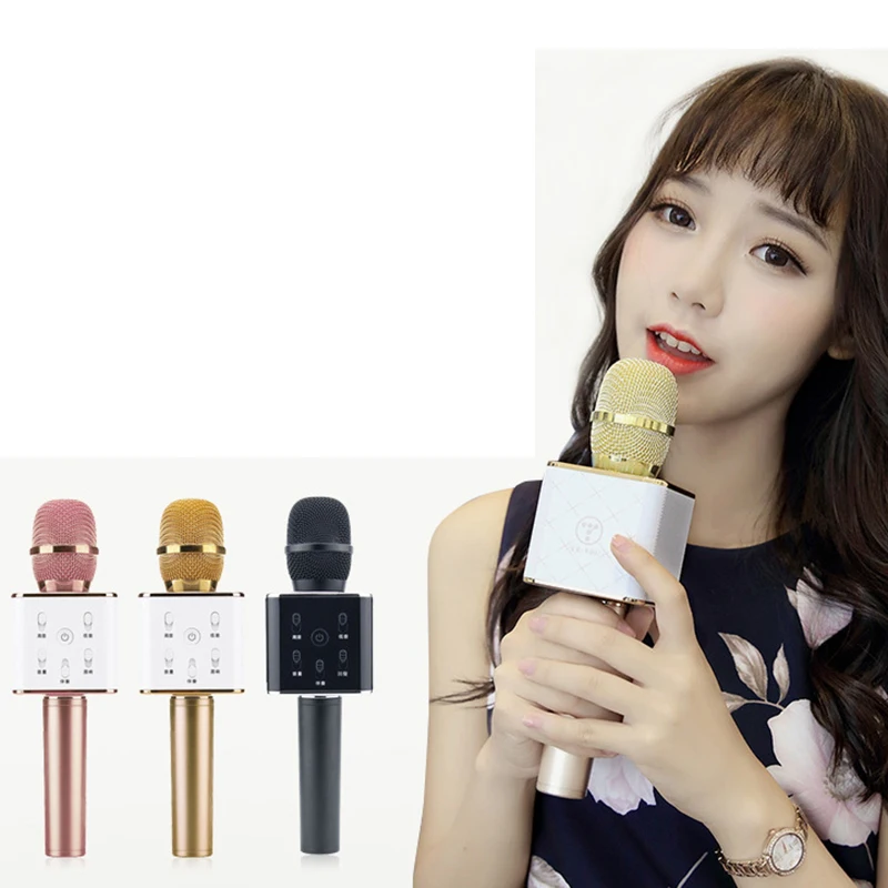 

Wireless Microphone Bluetooth Stereo Speaker For Karaoke KTV Phone K Song Player For IOS Android xiaomi huawei Phone