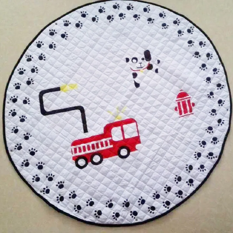 

Cartoon Fire Truck Pattern Multifunctional Skidproof Play Mats Rug Carpet Blanket Kids Room Decor As Storage Bag Nordic Style