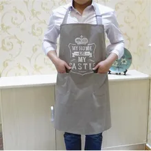 Узор в виде короны, креативная толстая секция, домашние буквы, печатные полотняные фартуки, шеф-повара, кухонные фартуки, магазин, художественная работа