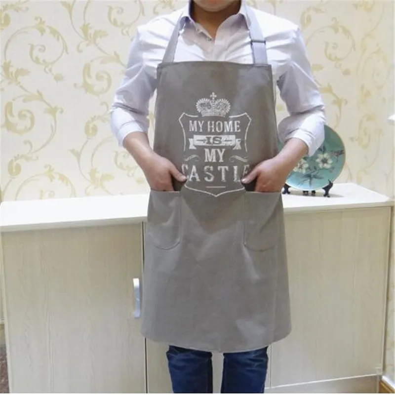Crown pattern Creative thicker section home Letters Printed Cloth Aprons Chef Cooking Kitchen Shop Art Work | Дом и сад