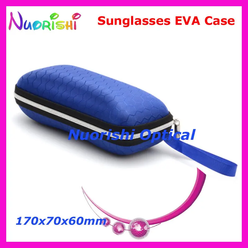 20 шт. Новая мода соты узор очки солнцезащитные очки молния 4 цвета EVA чехол коробка ML036 - Цвет: Purple