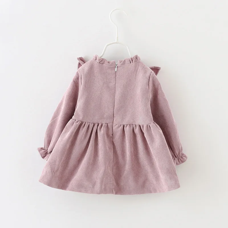 Платье для маленьких девочек, одежда для младенцев, весенне-осенняя модная одежда для девочек 3-36 месяцев