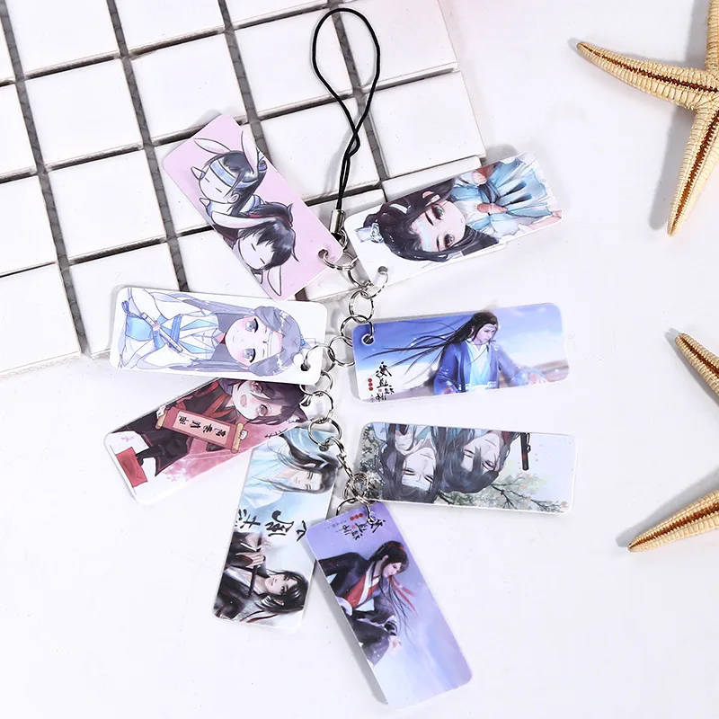 

8Pcs/Set Cartoon Character Anime Mo Dao Zu Shi Key Chain PVC Mobile Pendant
