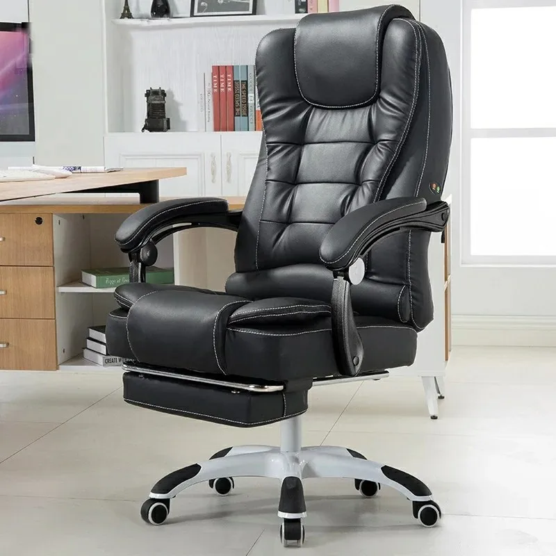 Computer Chair Household PU Office Chair Swivel Lifting Gaming Chair Massage Function Silla Oficina