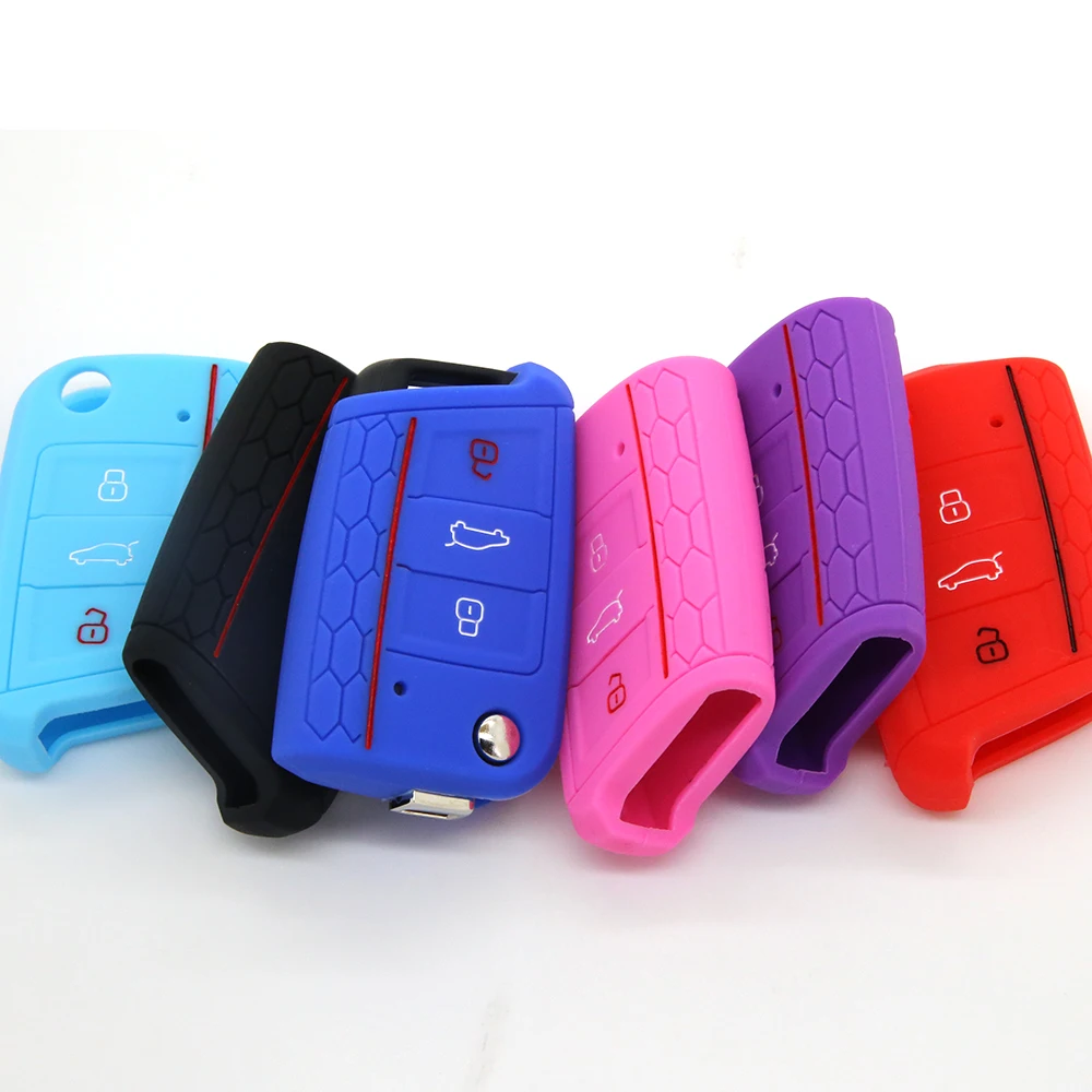 RYHX hot sale Silicone Key Case Cover For Volkswagen VW Golf 7 mk7 Skoda Octavia A7 Portect