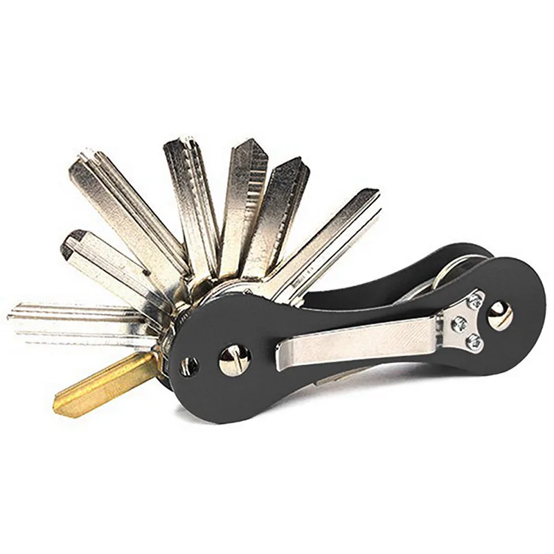 High QualitId Key Wallet Smart keychain Key Ring Wallets Portable Compact Aluminum key clip Multi-functional Smart Clip key case key holder key organizer key purse