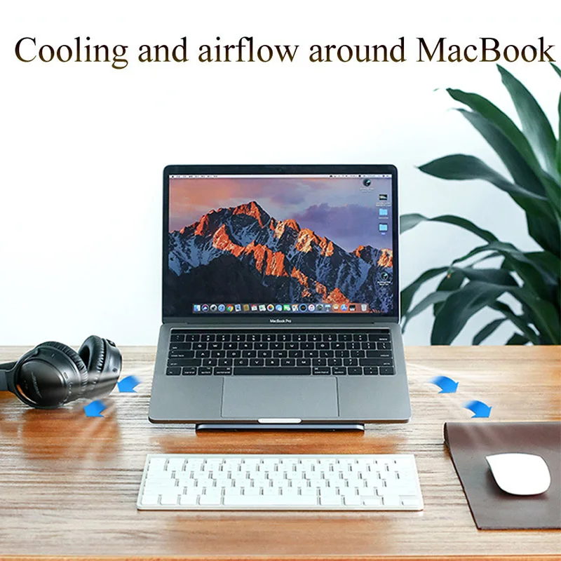 WIWU New 6 Angle Adjustable Aluminum Laptop Stand Holder Office Cooling Cooler Pad Ergonomic Notebook Stand For Macbook/iPad/PC WIWU New 6 Angle Adjustable Aluminum Laptop Stand Holder Office Cooling Cooler Pad Ergonomic Notebook Stand For Macbook/iPad/PC
