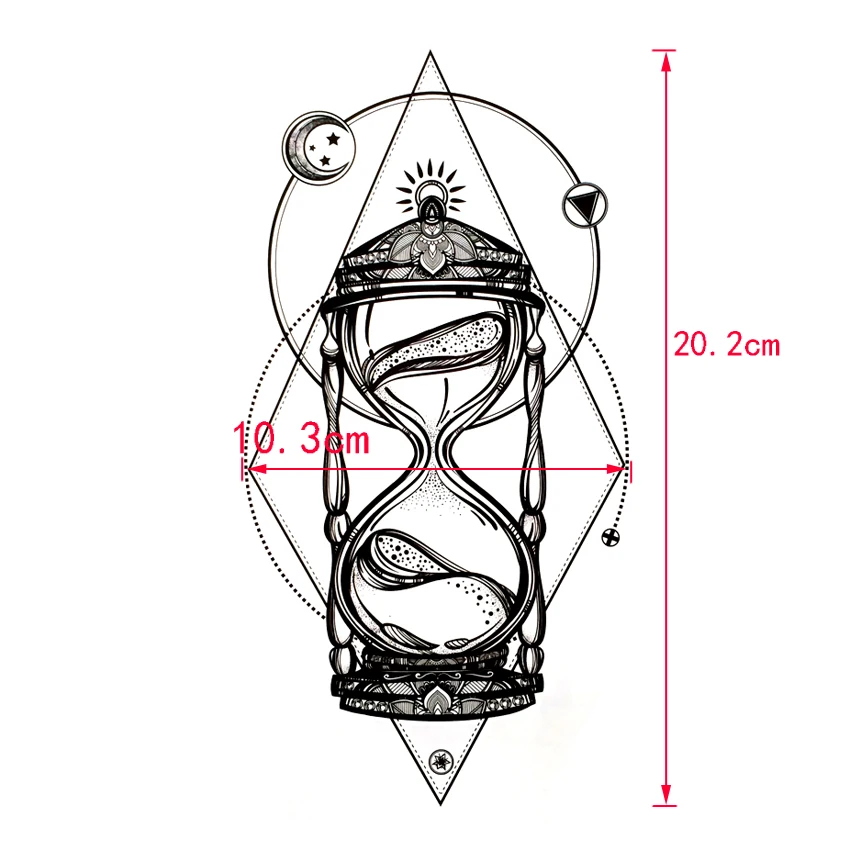 Time Sand водонепроницаемые временные наклейки-татуировки для боди-арта Harajuku Tatoo Timer Временные татуировки brinquedos tatuagem