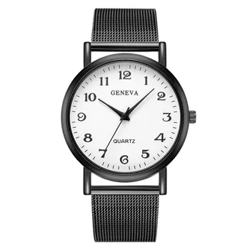 

TZ#501 Luxury Women Men Stainless Steel Watch Analog Quartz Bracelet Wrist Watches Free Shipping