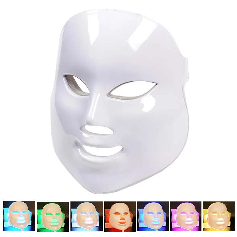 led Mask Beauty Photon LED Facial Mask Therapy 7 colors Light Skin Care Rejuvenation Wrinkle Acne Removal Face mask Beauty Spa